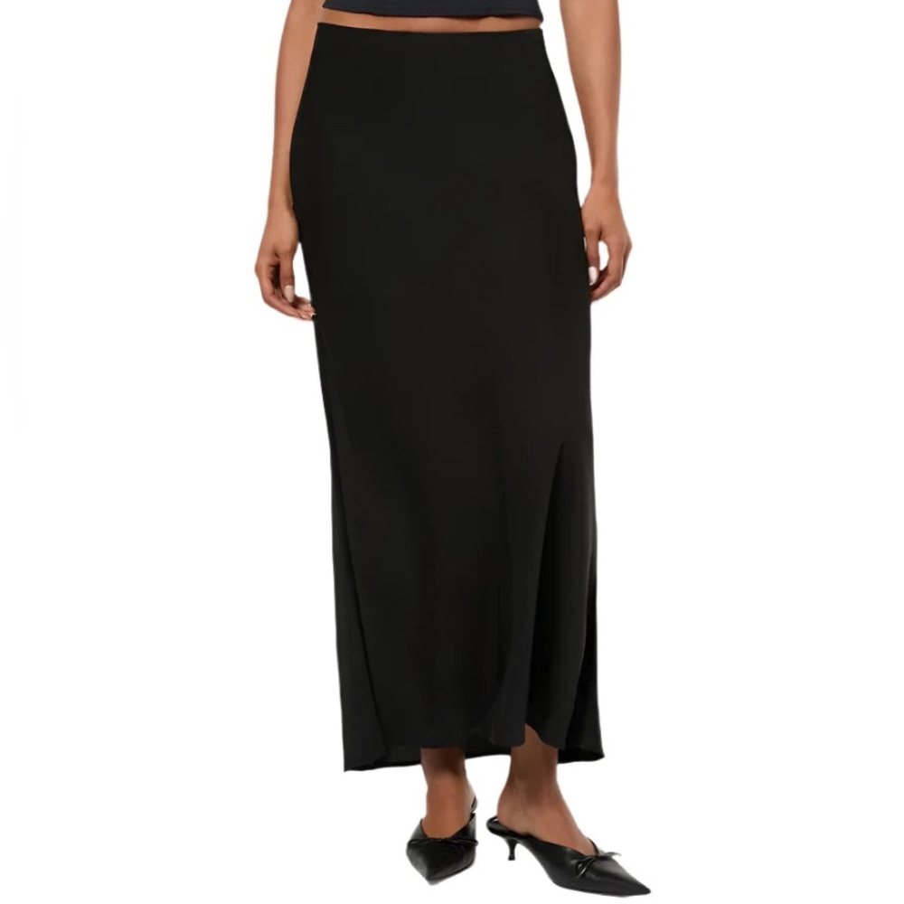 Silky Slip Skirt - Black - We Wore What
